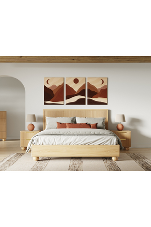   Fluted Oak 2-Drawer Nightstand | Oroa.com