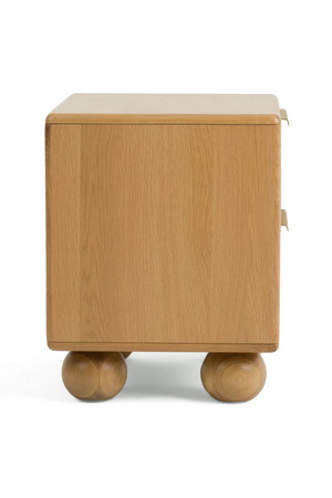   Fluted Oak 2-Drawer Nightstand | Oroa.com