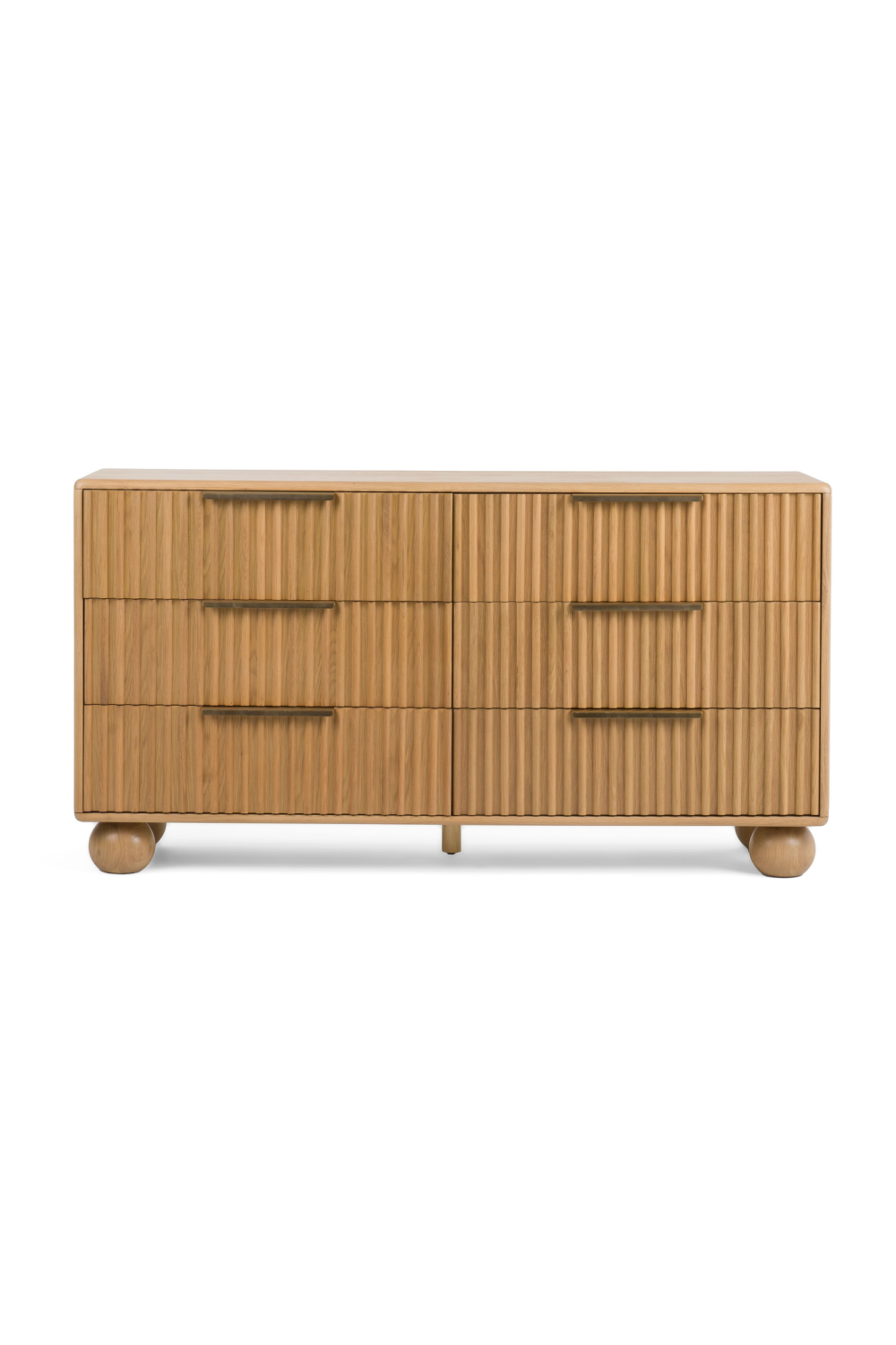   Fluted Oak 6-Drawer Dresser | Oroa.com