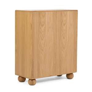   Fluted Oak 4-Drawer Chest | Oroa.com