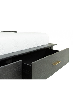  Dark Gray 2-Drawer Bed | Oroa.com