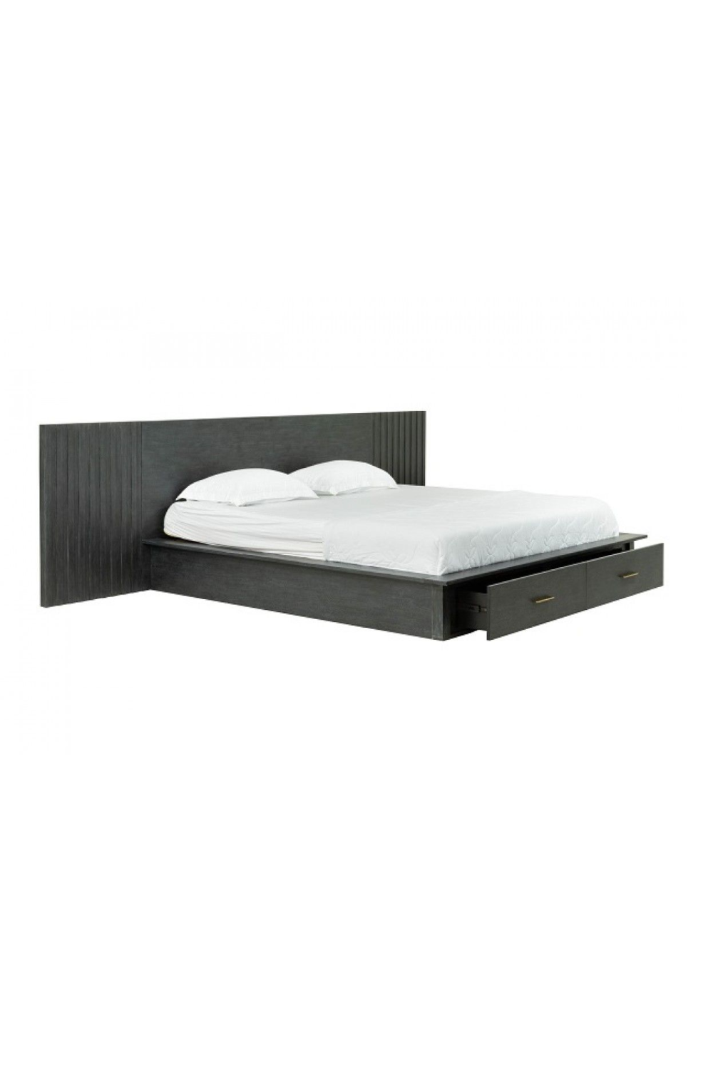   Dark Gray 2-Drawer Bed | Oroa.com