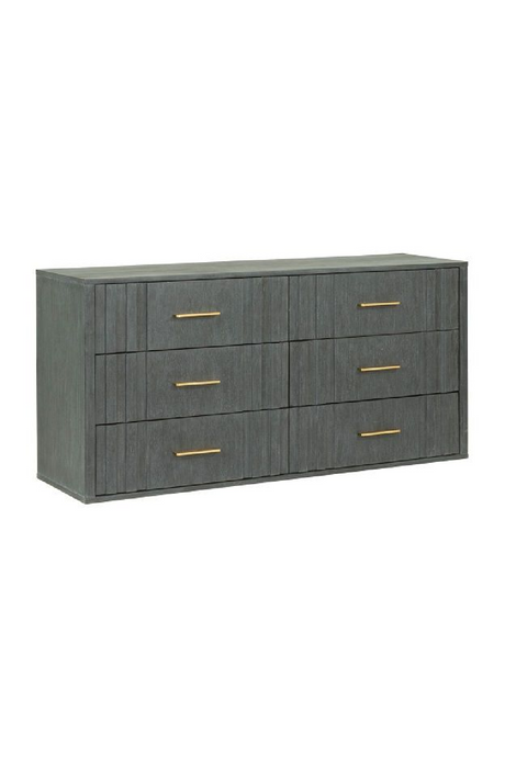   Dark Gray Acacia 6-Drawer Dresser | Oroa.com