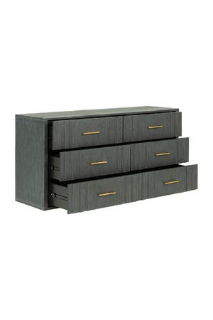   Dark Gray Acacia 6-Drawer Dresser | Oroa.com