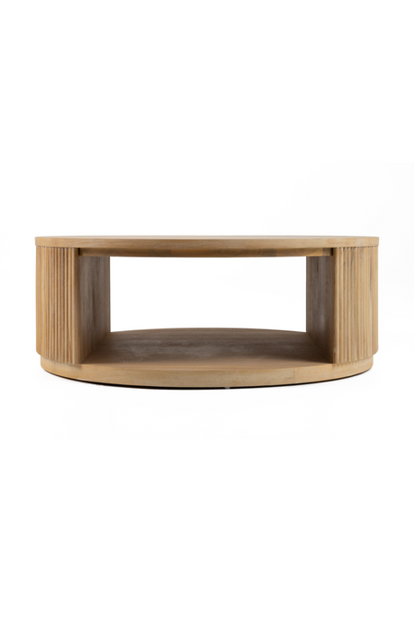   Natural Acacia Round Coffee Table | Oroa.com