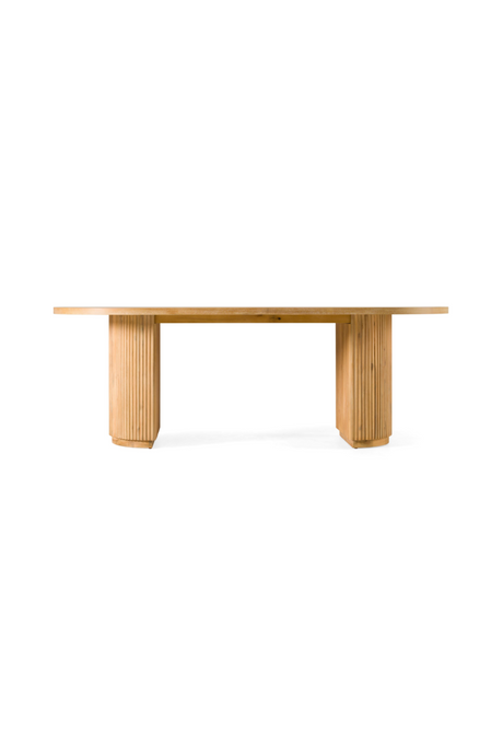   Natural Acacia Oval Dining Table | Oroa.com