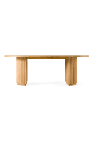   Natural Acacia Oval Dining Table | Oroa.com