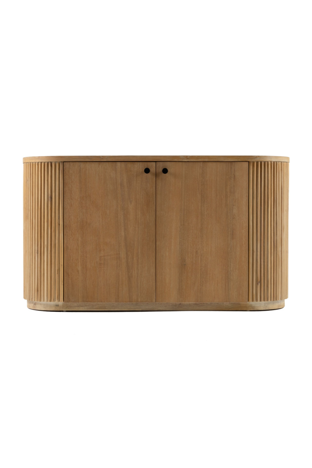   Ribbed Natural Acacia 2-Door Sideboard | Oroa.com