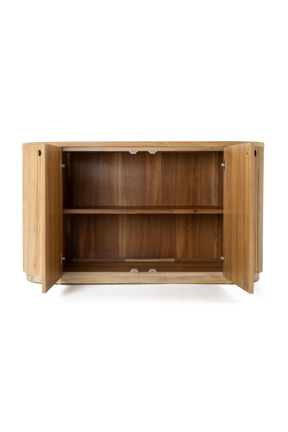   Ribbed Natural Acacia 2-Door Sideboard | Oroa.com