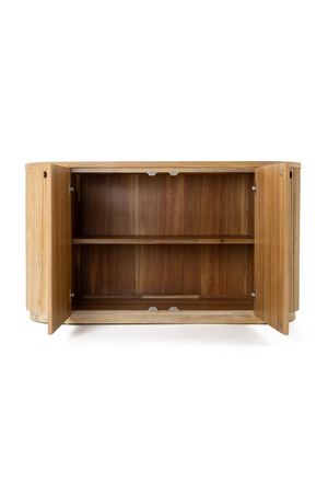   Ribbed Natural Acacia 2-Door Sideboard | Oroa.com