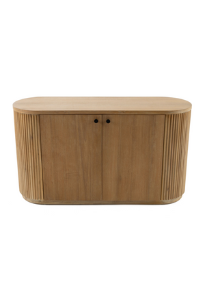   Ribbed Natural Acacia 2-Door Sideboard | Oroa.com