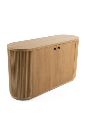   Ribbed Natural Acacia 2-Door Sideboard | Oroa.com