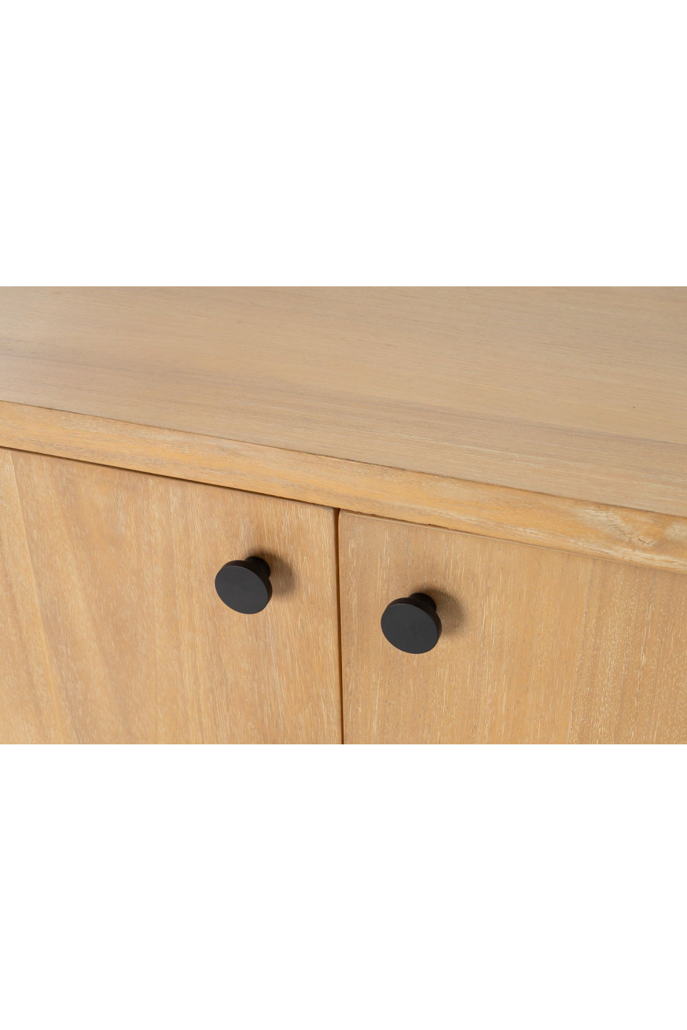   Ribbed Natural Acacia 2-Door Sideboard | Oroa.com