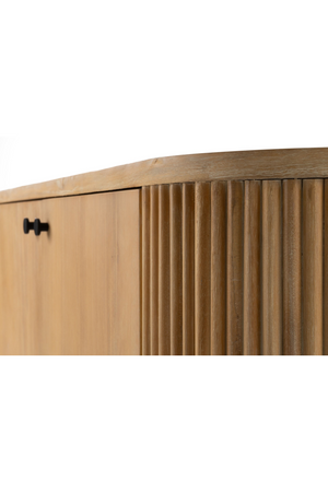   Ribbed Natural Acacia 2-Door Sideboard | Oroa.com