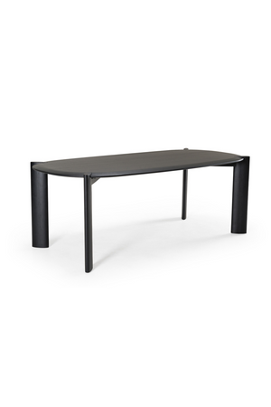   Black Wooden Oval Dining Table | Oroa.com