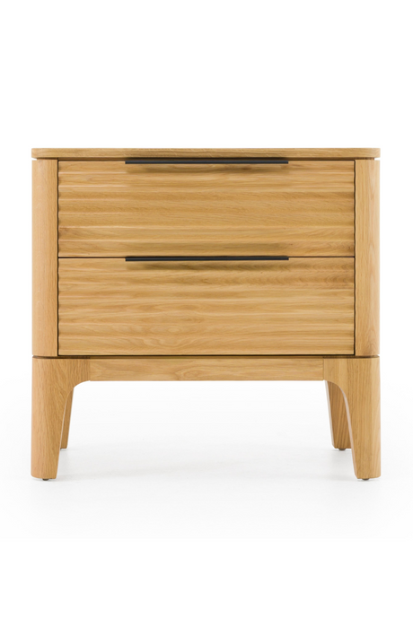   2-Drawer Solid Oak Nightstand | Oroa.com
