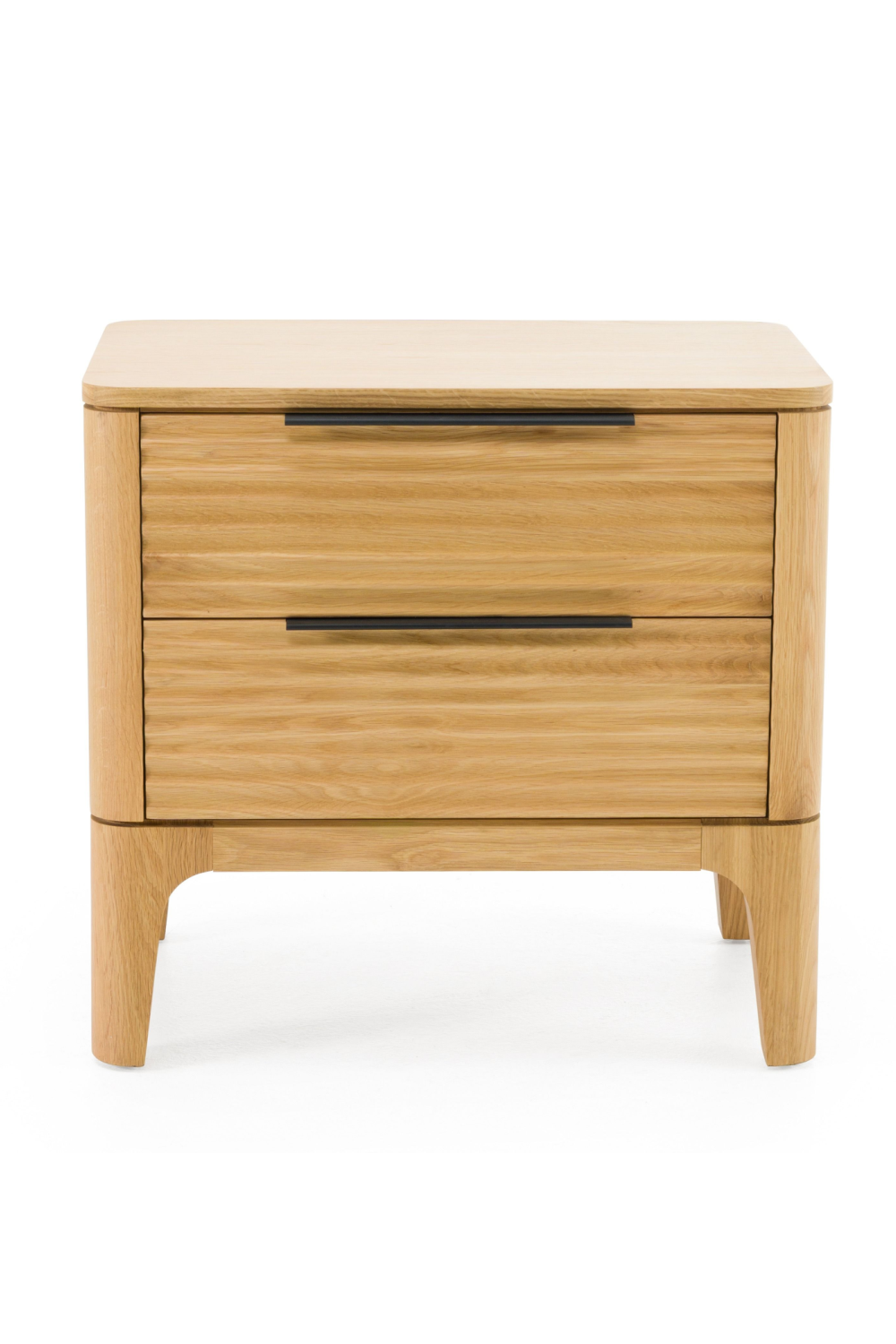   2-Drawer Solid Oak Nightstand | Oroa.com