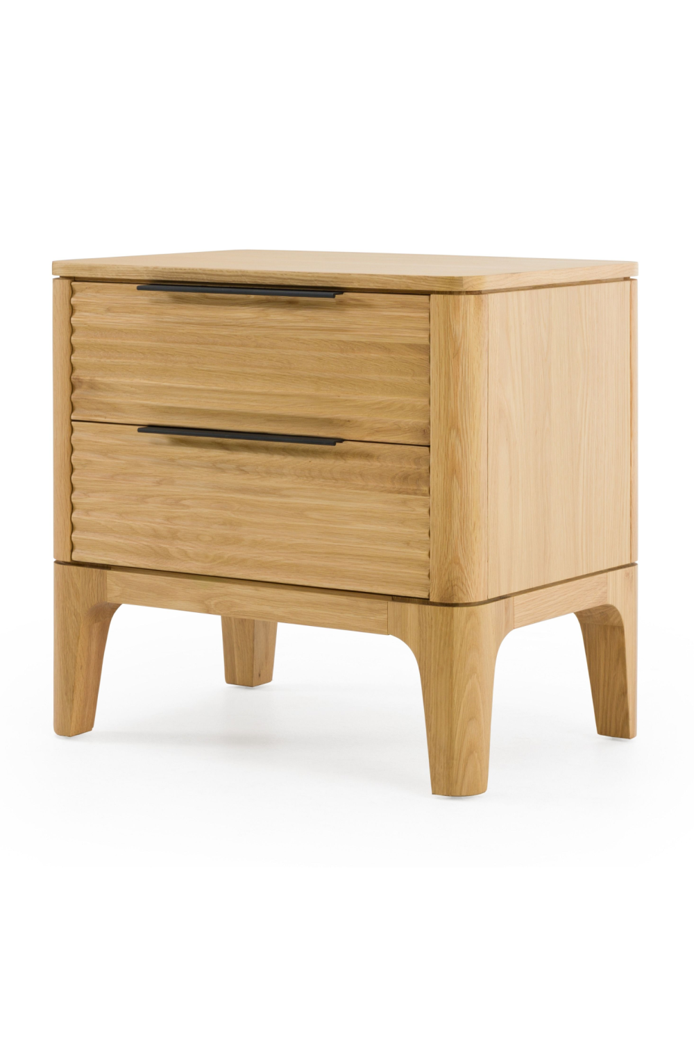   2-Drawer Solid Oak Nightstand | Oroa.com