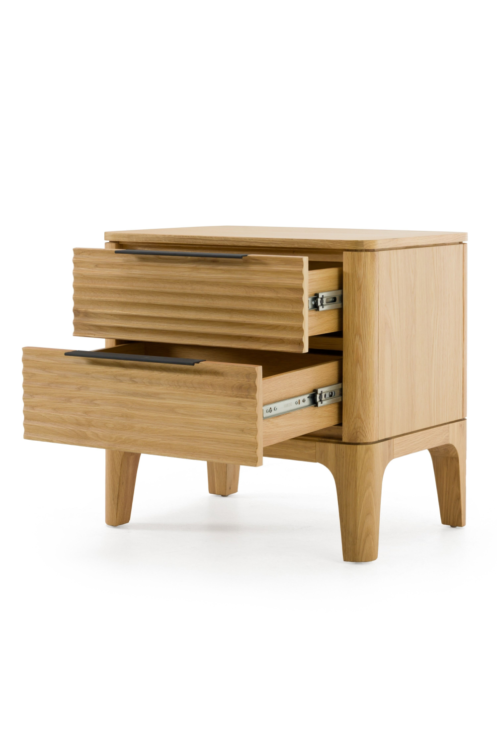   2-Drawer Solid Oak Nightstand | Oroa.com