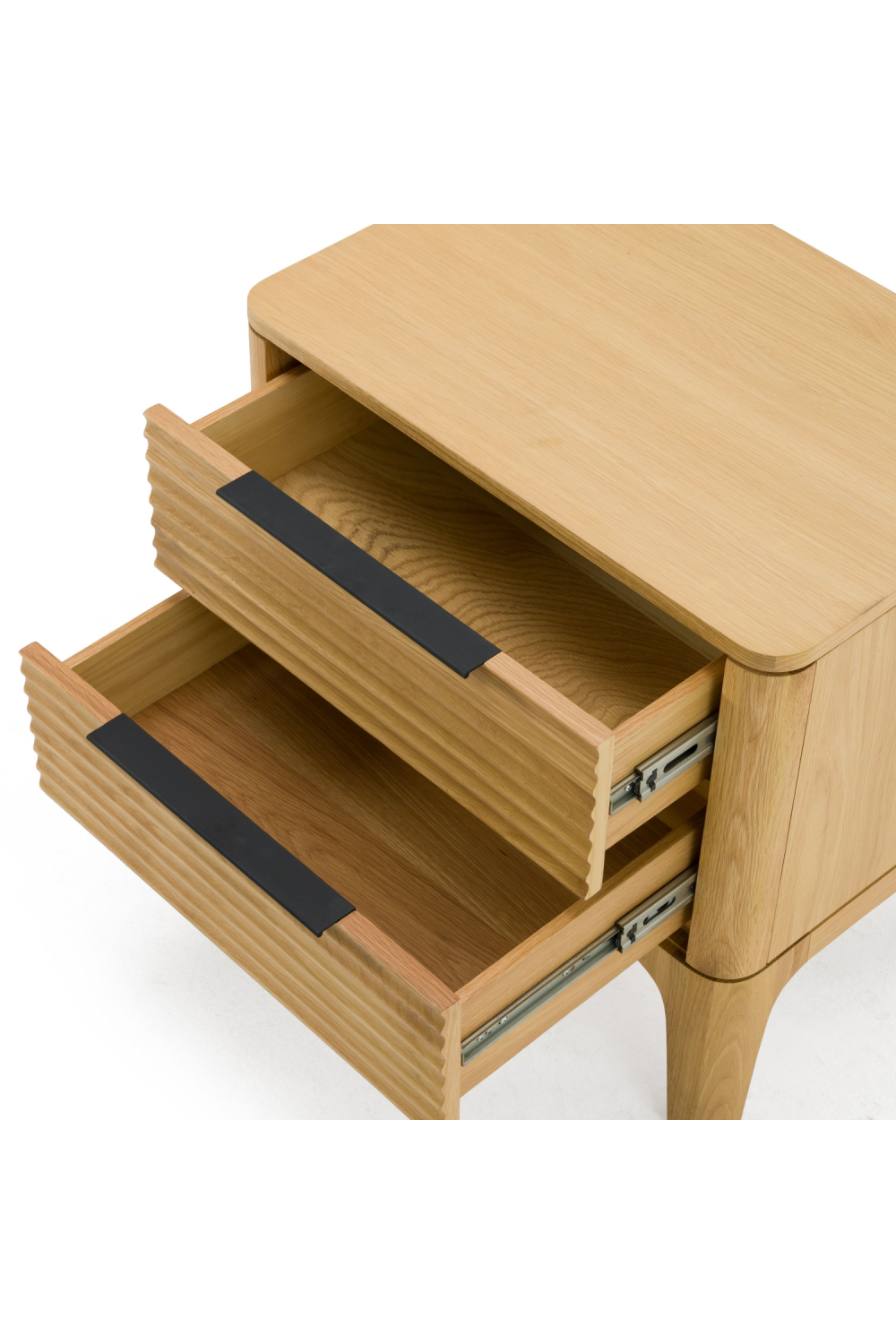   2-Drawer Solid Oak Nightstand | Oroa.com