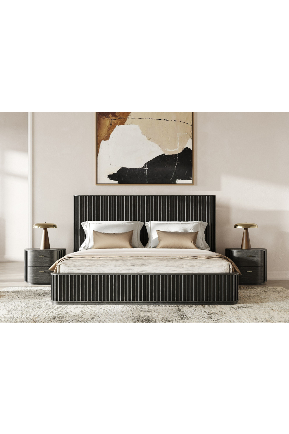   Solid Acacia 2-Drawer Nightstand | Oroa.com