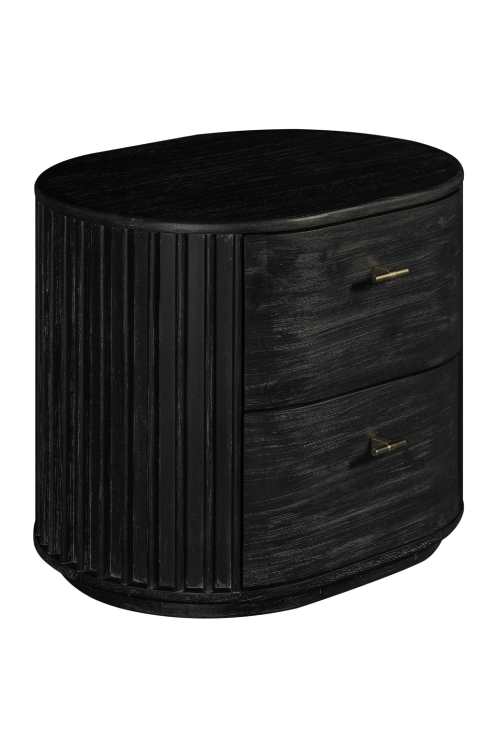  Solid Acacia 2-Drawer Nightstand | Oroa.com