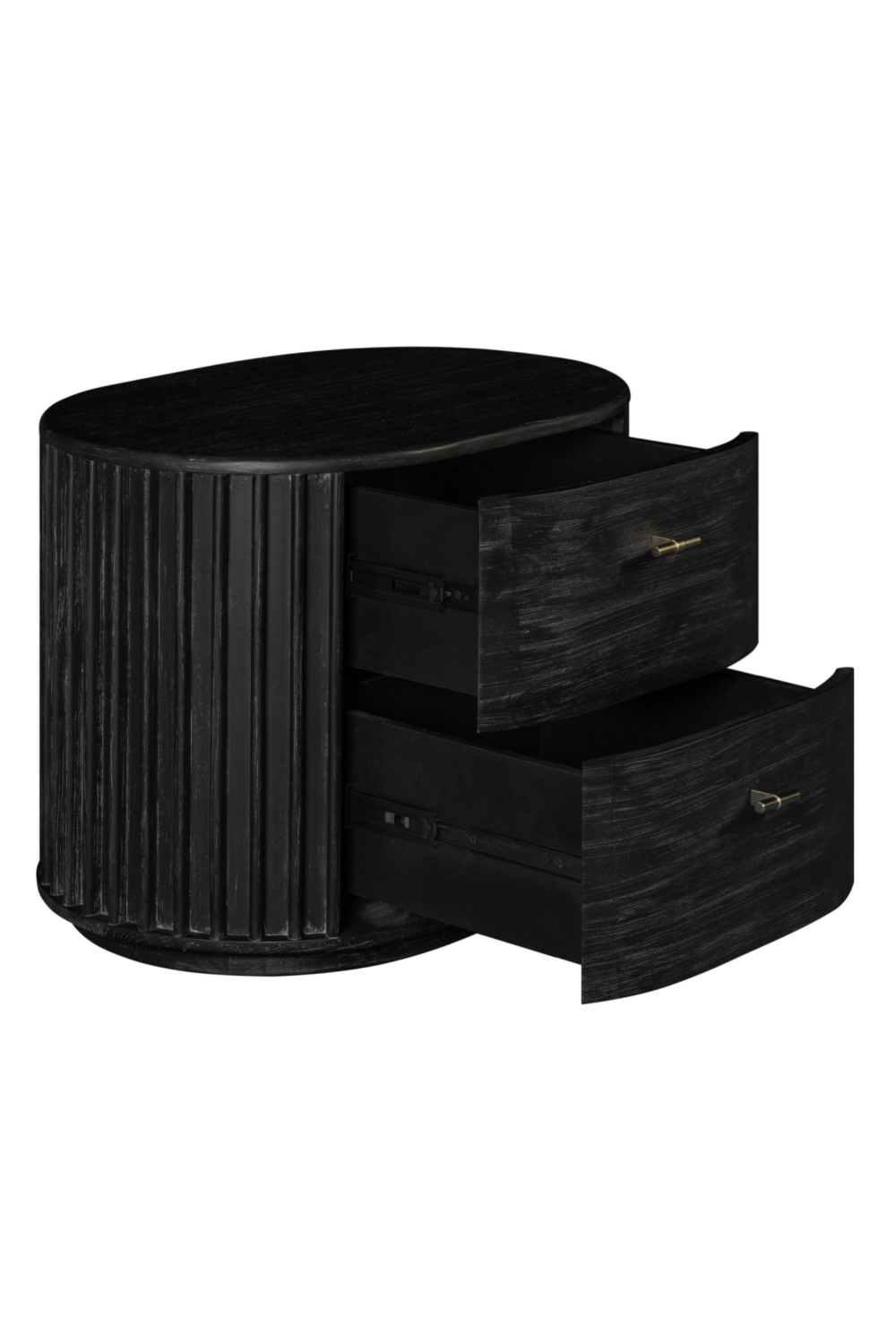   Solid Acacia 2-Drawer Nightstand | Oroa.com