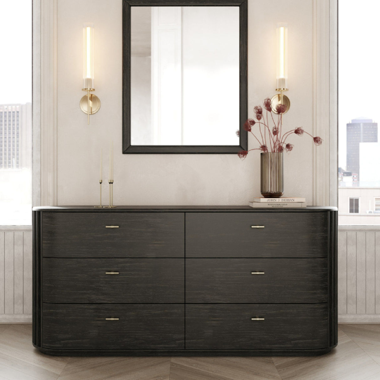   Solid Acacia 6-Drawer Dresser | Oroa.com