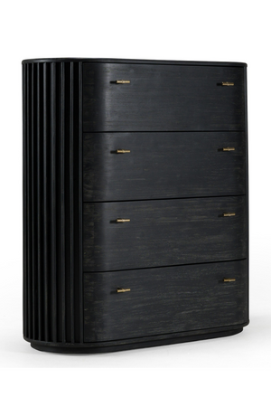   Black Acacia 4-Drawer Chest | Oroa.com