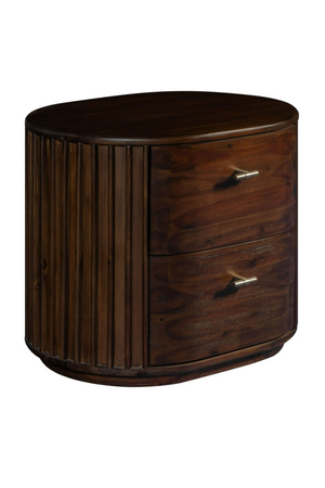   Solid Acacia 2-Drawer Nightstand | Oroa.com