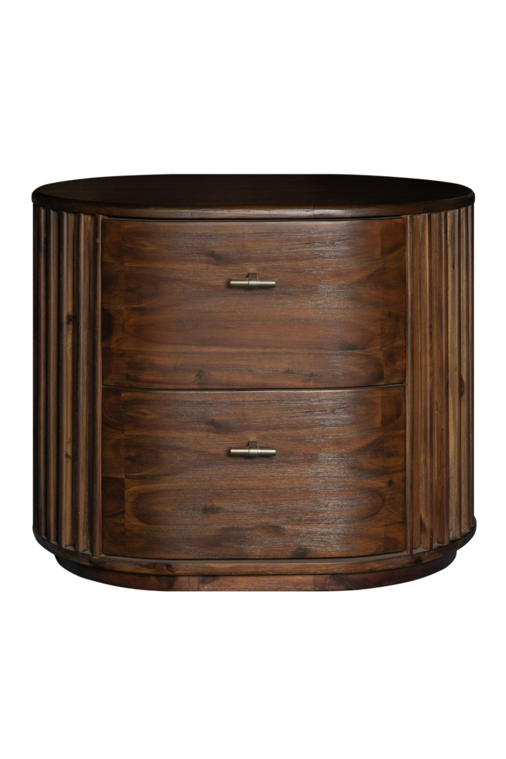   Solid Acacia 2-Drawer Nightstand | Oroa.com