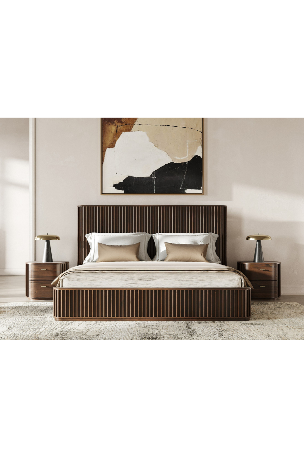   Solid Acacia 2-Drawer Nightstand | Oroa.com