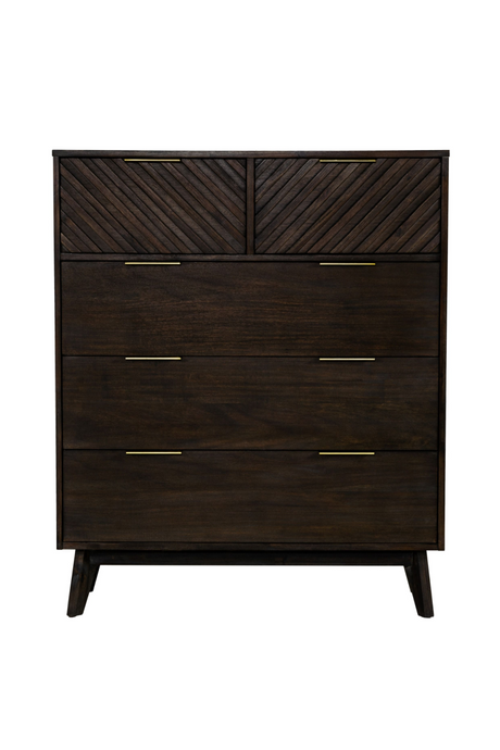   Acacia Chevron 5-Drawer Chest | Oroa.com