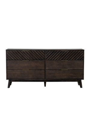   Dark Acacia 6-Drawer Dresser | Oroa.com