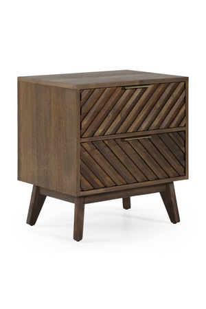   Acacia Chevron 2-Drawer Nightstand | Oroa.com