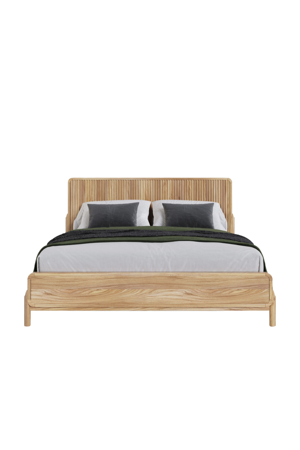   Natural Oak Slatted Bed | Oroa.com
