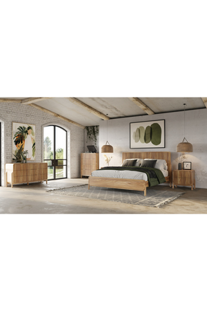   Natural Oak Slatted Bed | Oroa.com