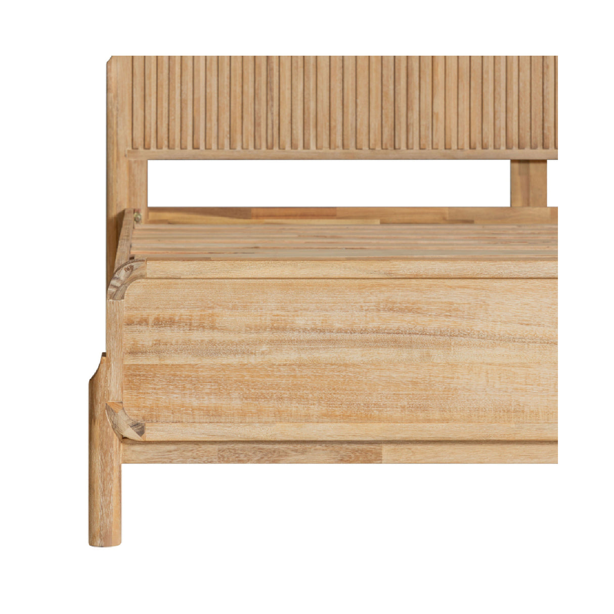   Natural Oak Slatted Bed | Oroa.com