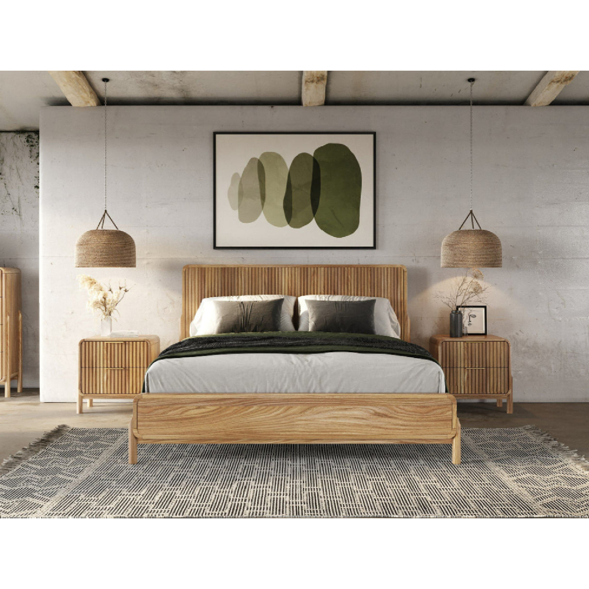   Natural Oak Slatted Bed | Oroa.com