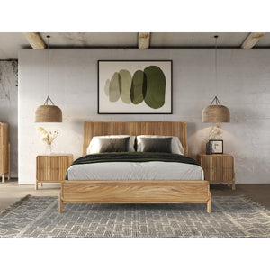  Natural Oak Slatted Bed | Oroa.com