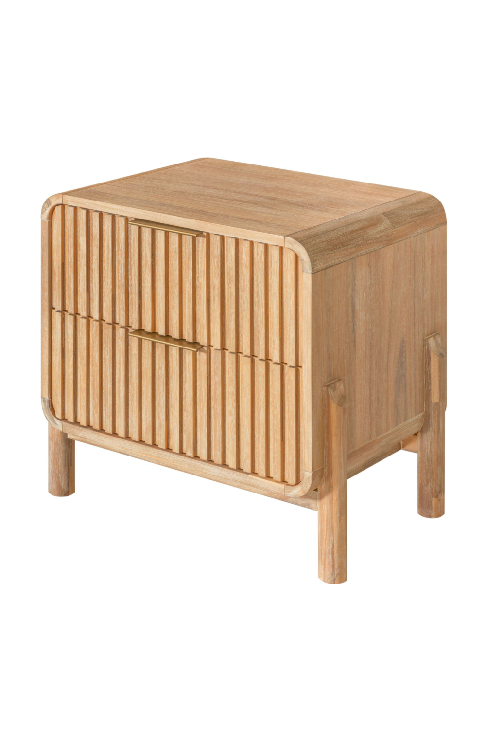   Natural Oak 2-Drawer Nightstand | Oroa.com