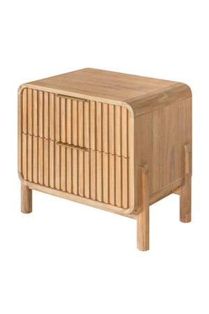   Natural Oak 2-Drawer Nightstand | Oroa.com