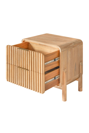   Natural Oak 2-Drawer Nightstand | Oroa.com