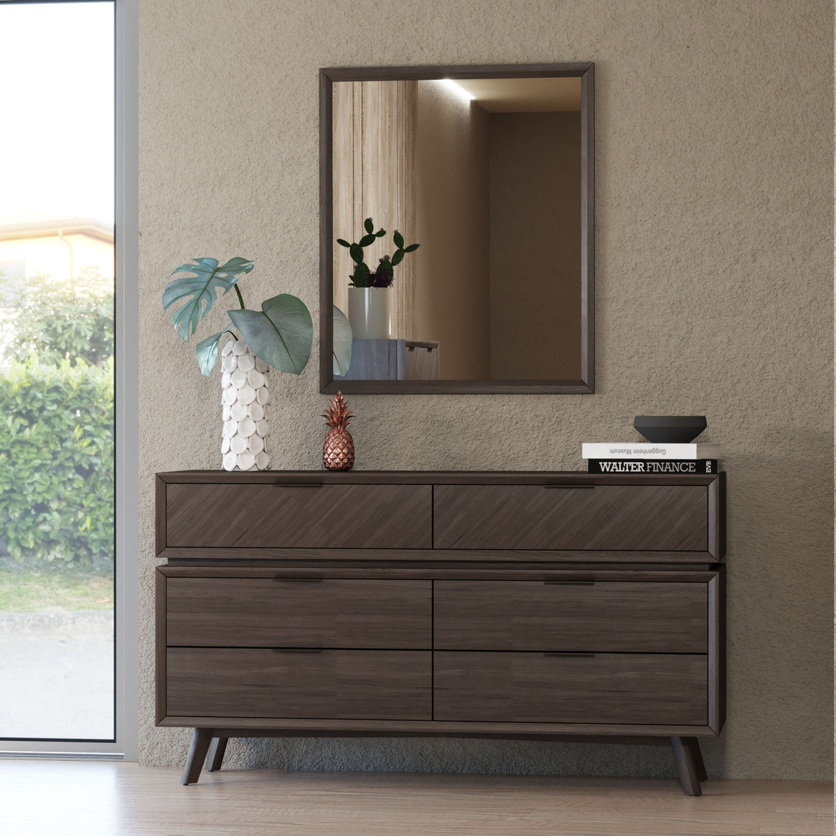   Acacia Wood 6-Drawer Dresser | Oroa.com