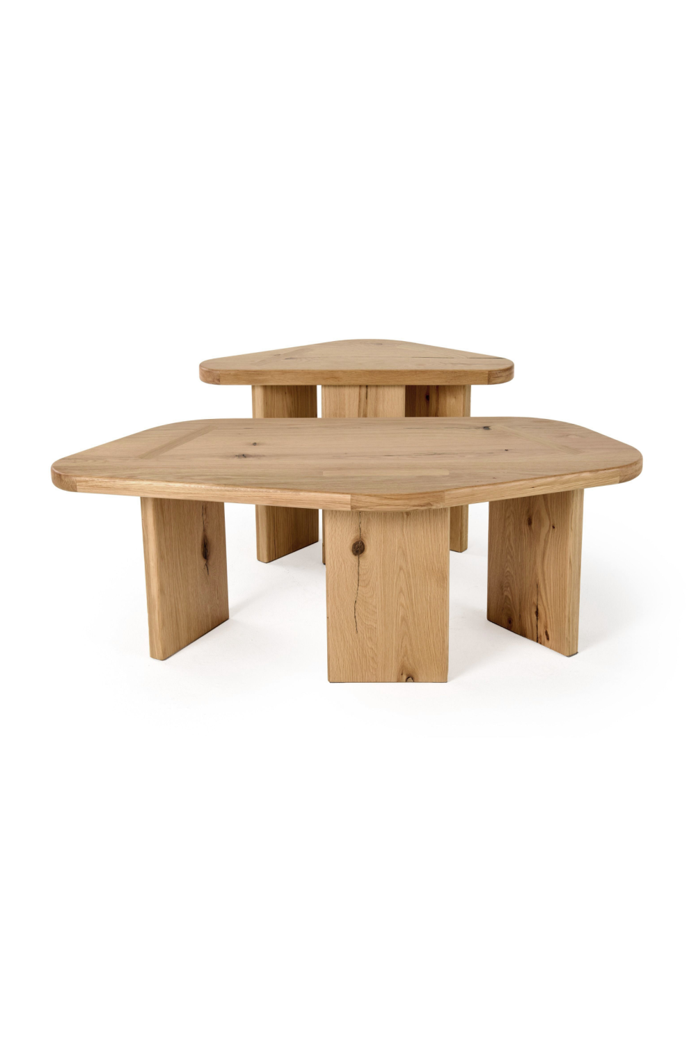   Natural Wood Coffee Table Set (2) | Oroa.com