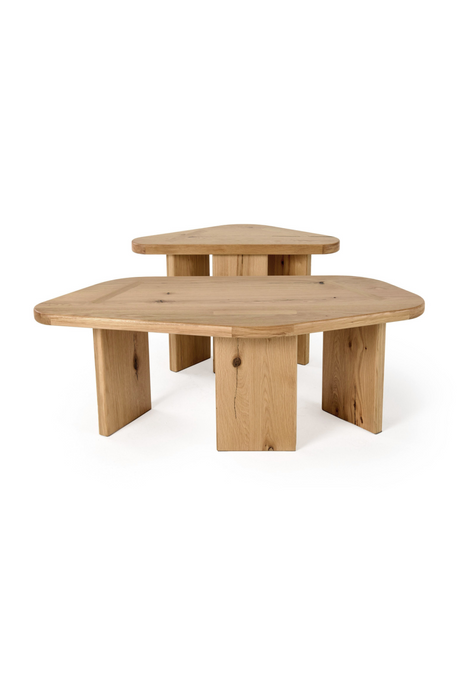   Natural Wood Coffee Table Set (2) | Oroa.com