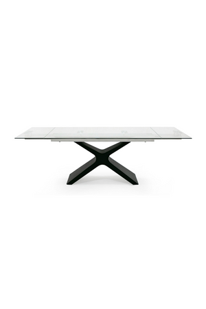   Black Glass Extendable Dining Table | Oroa.com