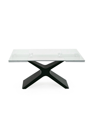   Black Glass Extendable Dining Table | Oroa.com
