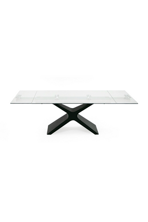   Black Glass Extendable Dining Table | Oroa.com