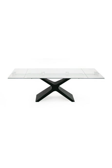   Black Glass Extendable Dining Table | Oroa.com